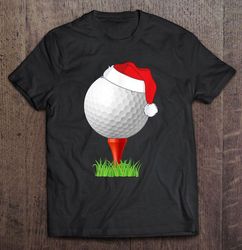 golfing santa hat golf ball christmas tshirt gift