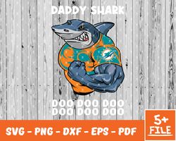 Miami Dolphins Daddy Shark Nfl Svg , Daddy Shark   NfL Svg, Team Nfl Svg 20
