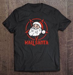 Hail Santa Hail Metal Santa Claus Christmas V-Neck T-Shirt