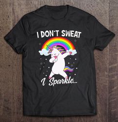 I Do not Sweat I Sparkle Unicorn Women Christmas Gift Shirt