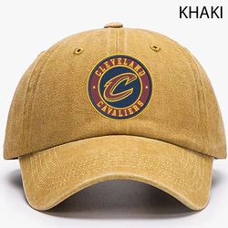 cleveland cavaliers embroidered distressed hat, nba cavaliers embroidered hat, nba football team vintage hat, dad hat