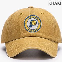 indiana pacers embroidered distressed hat, nba pacers embroidered hat, nba football team vintage hat, dad hat
