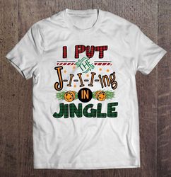 I Put The Jing In Jingle Christmas V-Neck T-Shirt