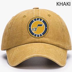 utah jazz embroidered distressed hat, nba jazz embroidered hat, nba football team vintage hat, dad hat