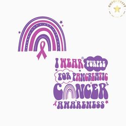 I Wear Purple For Pancreatic Cancer Awareness SVG File