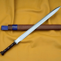 Custom Handmade Carbon Steel Blade Survival Viking Sword - Hunting Sword Camping