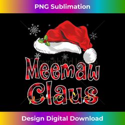 Meemaw Claus Santa Funny Christmas Pajama Matching Fa - Bespoke Sublimation Digital File - Craft with Boldness and Assurance
