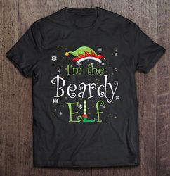 I am The Beardy Elf Family Matching Christmas Gift TShirt