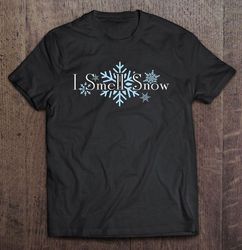 I Smell Snow Winter Christmas Holiday Snowflake V-Neck T-Shirt