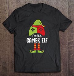 i am the gamer elf gift box christmas v-neck t-shirt
