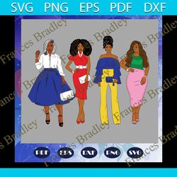 Sorority Svg, Sisterhood Svg, Afro Girls Svg, Girl Boss Fashion, girl shirt, sorority gift, Black Girl For Silhouette, F