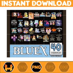 40 Bluey Family Png Bundle  Funny Bluey Sublimation Designs  Bluey Muffin Digital Download  Heeler Family Sublimation
