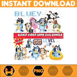 Bluey SVG Video Game Bundle, Bluey Game, Bluey SVG PNG, Bluey Birthday, Bluey Family, Bluey Dad, Bluey Font