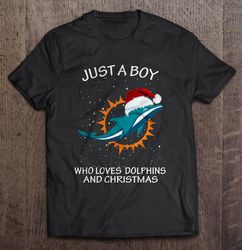 Just A Boy Who Loves Elephant And Christmas Tee Shirt