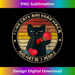 Krav Maga Cat Boxing Funny Cat Boxing Cute Cat Box Lovers Tank - Artisanal Sublimation PNG File - Striking & Memorable Impressions