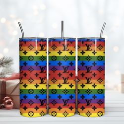 LV 20oz Skinny Tumbler Luxury, Fashion Designer Gift Tumbler, Fashion Girl Travel Tumbler, Fashion Women Tumbler, Fashio