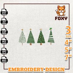 Merry Xmas Embroidery Machine Design, Vintage C Merry Christmashristmas Tree Embroidery Machine Design, Instant Download