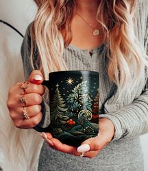 vintage christmas mug, 15oz christmas big mug, christmas gift mug, christmas coffee mug, christmas lover gift idea.jpg