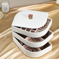 white leaf jewelry box - elegant storage for your treasures