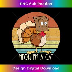 Thanksgiving Funny Turkey Fake Cat Retro Women Men - Edgy Sublimation Digital File - Pioneer New Aesthetic Frontiers