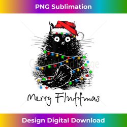 Cat merry fluffmas cat lover christmas - Minimalist Sublimation Digital File - Crafted for Sublimation Excellence