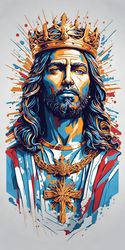 Logo for t-shirt print of King Jesus Christ