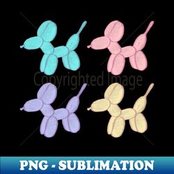 balloon dog pastel balloon animals whimsical design - png transparent sublimation file - spice up your sublimation projects