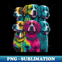 tie-dye-pattern dogs - high-quality png sublimation download - perfect for sublimation mastery