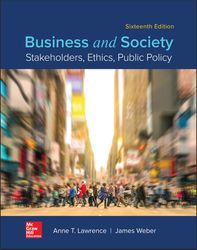 business and society stakeholders ethics public policy sixteenth edition