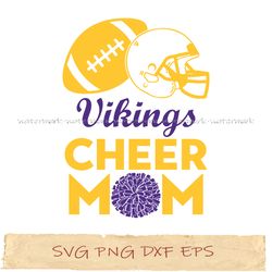 Minnesota Vikings cheer mom svg, mother day svg, png, file for cricut, instantdownload