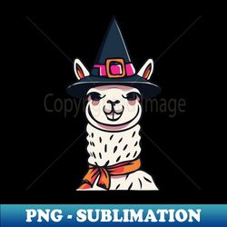 alpaca with witch hat - png sublimation digital download - perfect for creative projects