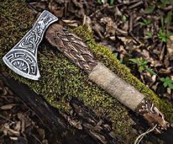 christmas gift custom hand forged carbon steel handle viking throwing hatchet tomahawk axe