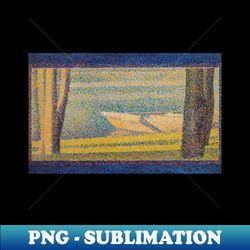 Moored Boats and Trees by Georges-Pierre Seurat - Creative Sublimation PNG Download - Perfect for Personalization