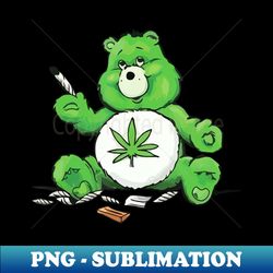 marijuana - cannabis bear smoking joints - aesthetic sublimation digital file - boost your success with this inspirational png download