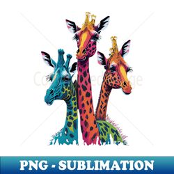 tie-dye-pattern giraffe - png transparent sublimation file - stunning sublimation graphics