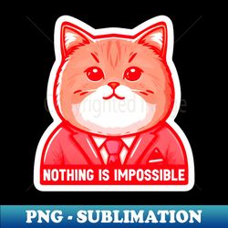 Nothing Is Impossible Cat - Unique Sublimation PNG Download - Defying the Norms