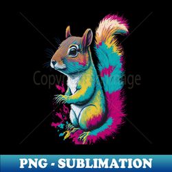 tie-dye-pattern squirrel - artistic sublimation digital file - unlock vibrant sublimation designs