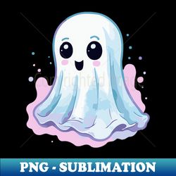 Cute Kawaii Ghost - PNG Sublimation Digital Download - Unleash Your Creativity