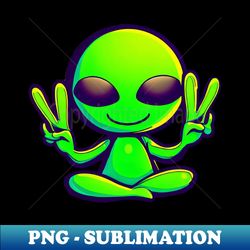 Peace Alien - Digital Sublimation Download File - Perfect for Sublimation Mastery