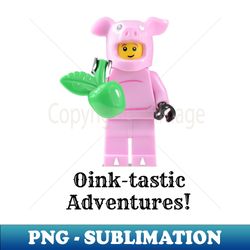 Pig Minifigure - Aesthetic Sublimation Digital File - Unleash Your Creativity