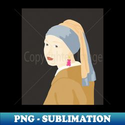 girl with a gummy bear earring - digital sublimation download file - vibrant and eye-catching typography