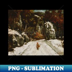 Winter in the Jura by Gustave Courbet - PNG Transparent Sublimation File - Bold & Eye-catching