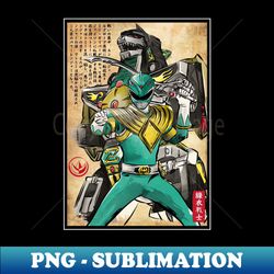 Green Ranger woodblock - Creative Sublimation PNG Download - Defying the Norms