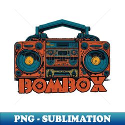 boombox 80s-retro - digital sublimation download file - fashionable and fearless