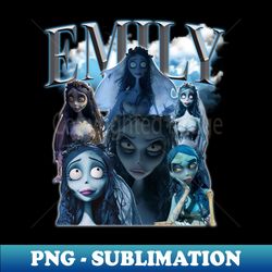 Emily - The Corpse Bride Retro 90s - Retro PNG Sublimation Digital Download - Perfect for Sublimation Art