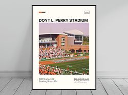 Doyt L Perry Stadium Print  Bowling Green Falcons Poster  NCAA Art  NCAA Stadium Poster   Painting  Modern Art   Art