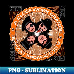 A Clockwork Orange Kiss - Trendy Sublimation Digital Download - Transform Your Sublimation Creations