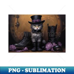 top hat cat - vintage sublimation png download - perfect for sublimation mastery