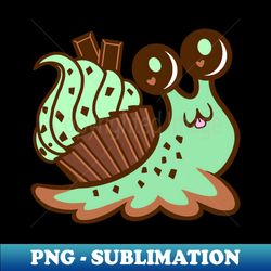 Mint Chocolate Snail - Vintage Sublimation PNG Download - Revolutionize Your Designs