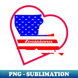 Louisiana Love - Red White Blue Design - Special Edition Sublimation PNG File - Perfect for Sublimation Art